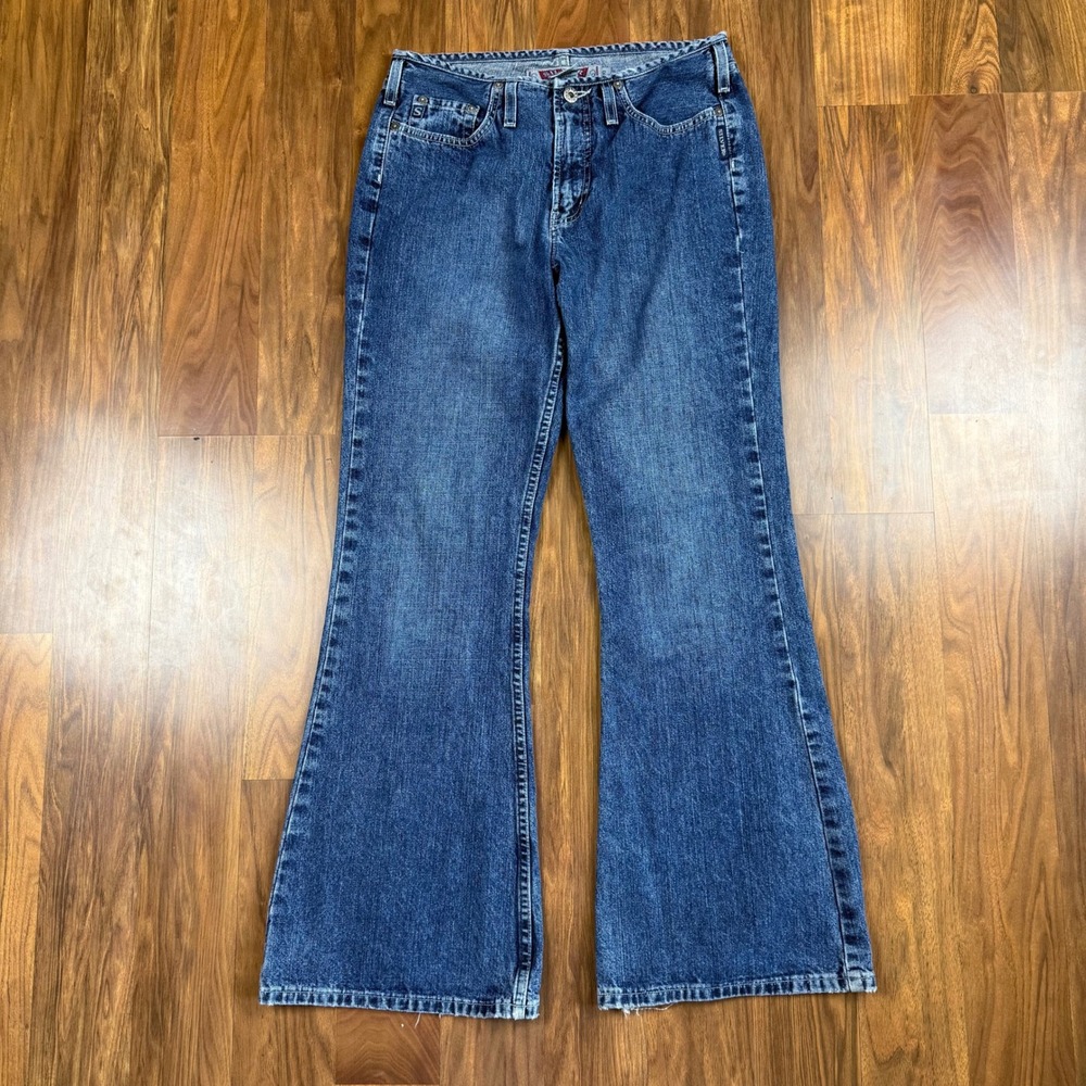 Silver Jeans Co Vintage Y2K Flare Leg Medium Wash Denim Jeans Womens 30x31 (30)